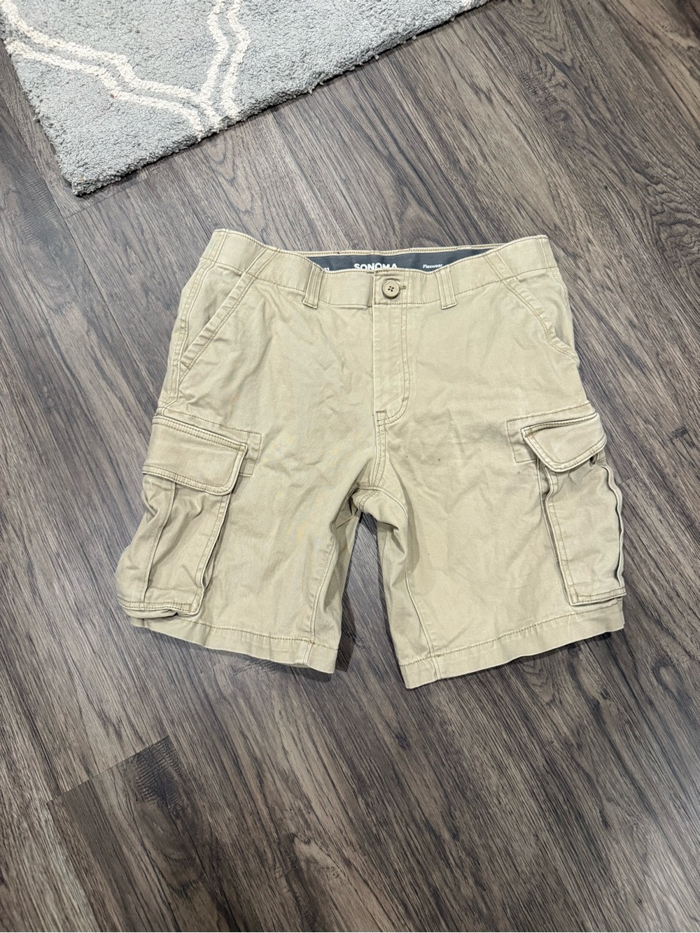 Sonoma Men's Tan Cargo Shorts - Multiple Pockets